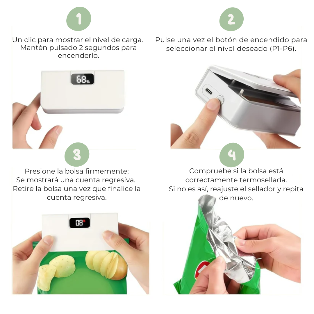 Mini Sellador de Bolsas Magnética